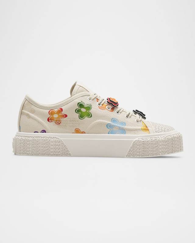 The Floral Canvas Low-Top Sneakers